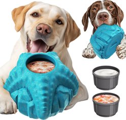 Dudpud 3-in-1 Starfish Fillable Freeze Enrichment Dog Treat Dispenser Chew Toy, Blue
