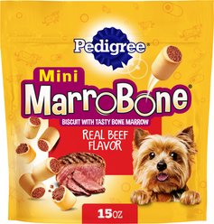 Pedigree Mini Marrobone Real Beef Flavor Biscuit Dog Treats, 15-oz bag