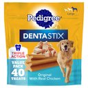 Pedigree Dentastix Large Original Chicken Flavor Dental Dog Treats, 40 count