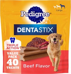 Pedigree Dentastix Beef Flavored Large Dental Dog Treats, 40 count