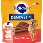 Pedigree Dentastix Beef Flavored Large Dental Dog Treats, 40 count