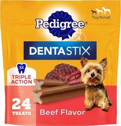 Pedigree Dentastix Beef Mini Dental Dog Treats, 24 count