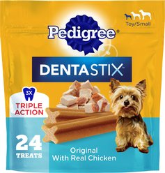 Pedigree Dentastix Mini Original Chicken Flavor Dental Dog Treats, 24 count