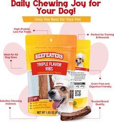 Beefeaters Triple Flavor Ribs Jerky Dog Treats, 1.65-oz, case of 12 slide 2 of 7