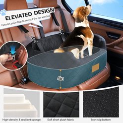 XIEEAOZEE SUVs & Trucks Car Booster Seat for Medium Dogs, 31.44 x 19.6 x 11-in, Black slide 2 of 5