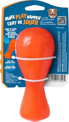 Show full view: Chuckit! Bonze Crunch Turkey Drumstick Crinkle Dog Chew Toy, Orange, Medium slide 2 of 4