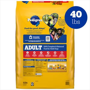 Pedigree Complete Nutrition Grilled Steak & Vegetable Flavor Dog Kibble Adult Dry Dog Food, 40-lb bag