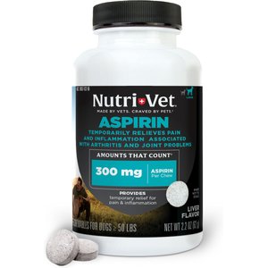 Nutri-Vet Aspirin Medication for Pain for Medium & Large Breed Dogs, 75 count