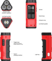 PATPET Ultrasonic Bark Control & Dog Training Device, Red slide 2 of 9