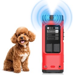 PATPET Ultrasonic Bark Control & Dog Training Device, Red slide 1 of 9