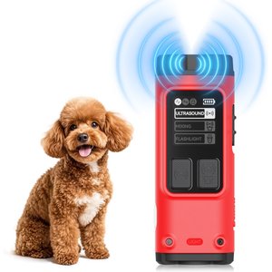 PATPET Ultrasonic Bark Control & Dog Training Device, Red