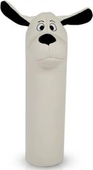 Pata Pal Dawgy Water Bottle Crinkle Tough Dog Chew Toy, White, 11-in