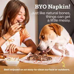 Woof HonestChew Meaty Beef Y-Shaped Plant-based Dog Chew Bone with Meat Covering, Large slide 2 of 8