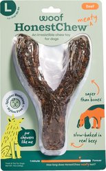 Woof HonestChew Meaty Beef Y-Shaped Plant-based Dog Chew Bone with Meat Covering, Large