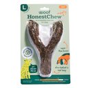 Woof HonestChew Meaty Beef Y-Shaped Plant-based Dog Chew Bone with Meat Covering, Large