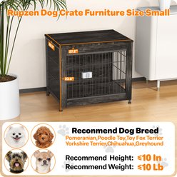 IronovaPets Multi-purpose Furniture-style Single Dog Cage with Lock, Small: 27-in, Dark gray slide 2 of 7