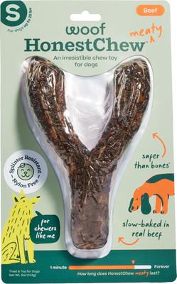 WOOF HonestChew Meaty Beef Y-Shaped Plant-based Dog Chew Bone with