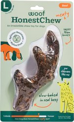 Woof HonestChew Meaty Beef Antler-shaped Plant-based Dog Chew Bone with Meat Covering, Large