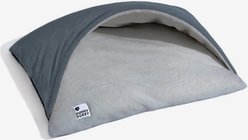 FunnyFuzzy Extremely Soft Fuzzy Sleeping Bag Machine Washable Covered Dog Bed, Grey, X-Large
