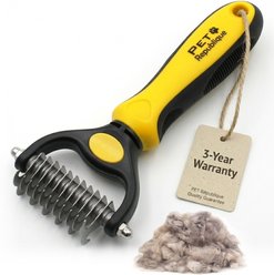 Pet Republique Dematting Tool for Dogs & Cat Rake Style with 6+11 Dual-Side Blades