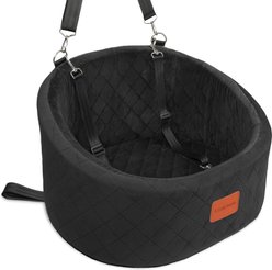XIEEAOZEE Adjustable Height Front Carrier Automobile Dog Booster Car Seat, 20 x 17.7 x 12-in, Black slide 1 of 6