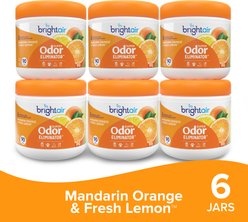 Bright Air Super Odor Eliminator Solid Air Freshener, Mandarin Orange & Fresh Lemon, 14-oz jar, 6 count slide 1 of 8
