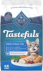 Blue Buffalo Tastefuls Chicken & Brown Rice Recipe Adult Indoor Dry Cat Food, 15-lb bag