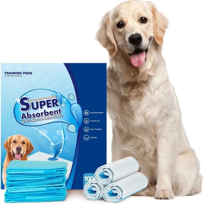 Petfamily Petfamily Super-Absorbent Dog Training Potty Pee Pads, Unscented, 24 x 24-in, 100 count