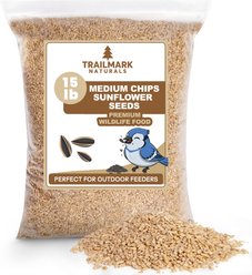 Trailmark Naturals Medium Sunflower Chips Bird Food, 15-lb box
