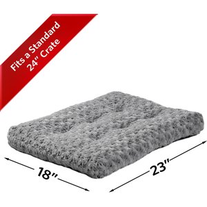 MidWest Quiet Time Ombre Swirl Dog Crate Mat, Grey, 24-in
