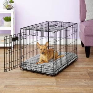 MidWest Quiet Time Ombre Swirl Dog Crate Mat, Grey, 30-in