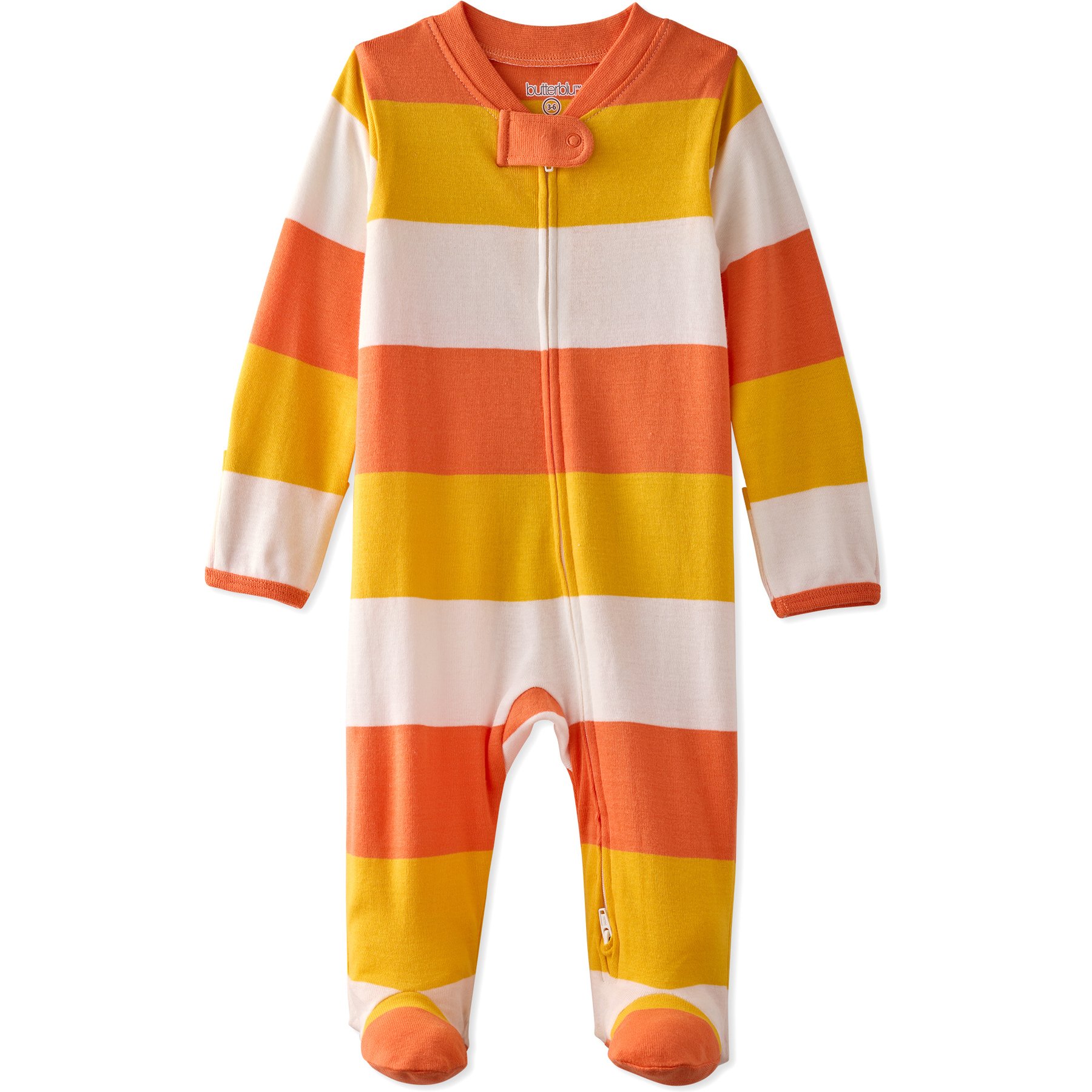 Pet Passion Scout Sleep & Play Candy Corn Stripe Pajamas, 3-6 Months