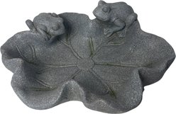 GeoCentral Lily Haven Bird Bath Faux Stone Garden Decor