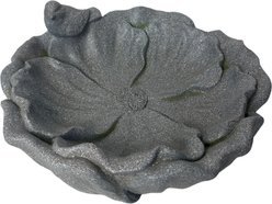 GeoCentral Bloom Basin Bird Bath Faux Stone Garden Decor