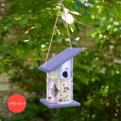 GeoCentral Garden Birds Birdhouse Kathy Hatch Artwork Wooden Outdoor Hanging Garden Decor slide 2 of 2