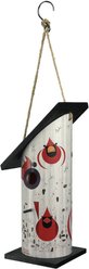 GeoCentral Cardinal Courtship Birdhouse Charley Harper Artwork Outdoor Hanging Garden Decor