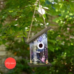 GeoCentral Welcome Friends Birdhouse Kathy Hatch Artwork Wooden Outdoor Hanging Garden Decor slide 2 of 2