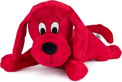 Clifford Flat Snuggle Buddy Squeaky Plush Dog Toy, Red, X-Large: 18-in