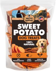 Brutus & Barnaby Sweet Potato Half Slices Grain-Free Single-Ingredient Dehydrated Dog Treats, 10-oz bag