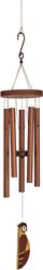 GeoCentral Avian Echoes Owl Outdoor Hanging Wind Chime