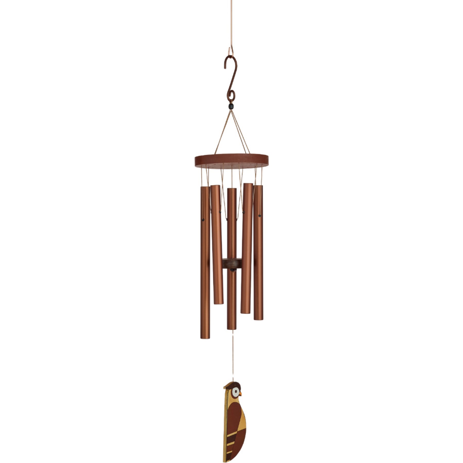 GeoCentral Avian Echoes Owl Outdoor Hanging Wind Chime