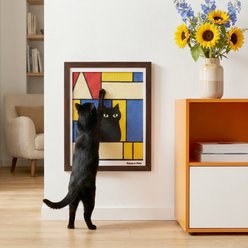 Happy & Polly Wall-Mounted Sisal Artistic Wall Decor Cat Scratcher, Abstract Geometric