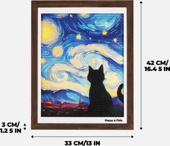 Happy & Polly Wall-Mounted Sisal Artistic Wall Decor Cat Scratcher, Starry Night slide 2 of 9