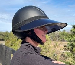 EquiVisor Vue Semi-Transparent Horse Riding Helmet Accessory, 4.5-in, Black slide 1 of 2