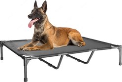 Golopet Outdoor Elevated Dog Cot Bed, Black, Large: 49 x 33-in