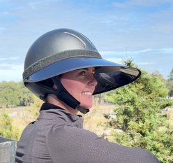 EquiVisor Vue Semi-Transparent Horse Riding Helmet Accessory, 4.5-in, Black slide 2 of 2