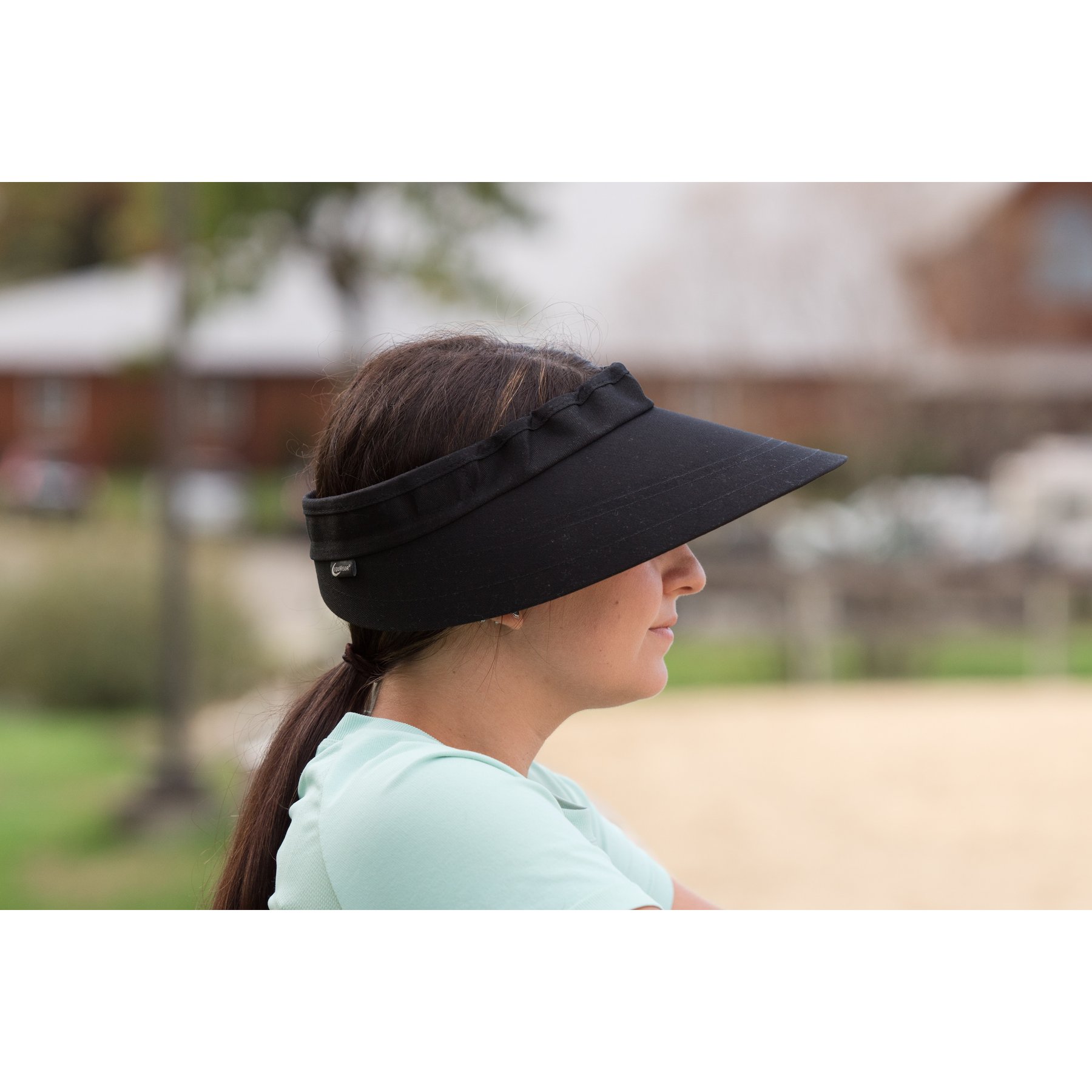 EquiVisor Shorty Horse Riding Helmet Accessory, Black, 3-in