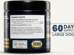 Four Leaf Rover Lion’s Mane Mushroom Support Cognitive Immune & Overall Wellness Brain Health Flavored Powder Immune Supplement for Senior Dogs, 2.1-oz slide 2 of 8