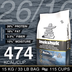 Inukshuk Performance Marine 26/16 Dog Dry Food, 33-lb bag