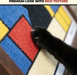 Happy & Polly Wall-Mounted Sisal Artistic Wall Decor Cat Scratcher, Abstract Geometric slide 2 of 9